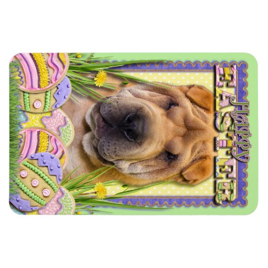 Ostereier-Cookies - Shar Pei Magnet (Horizontal)