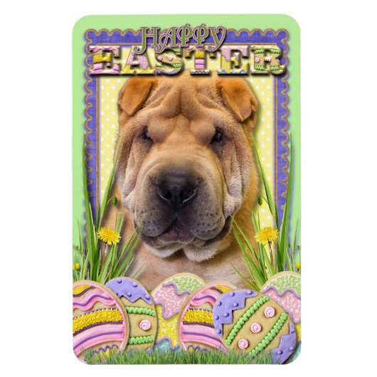 Ostereier-Cookies - Shar Pei Magnet (Vertikal)
