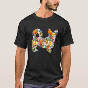 Ostereier Corgi Hund Ostertag Kinder Männer Frauen T-Shirt
