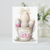 Ostereier Dankeskarte (Stehend Vorderseite)