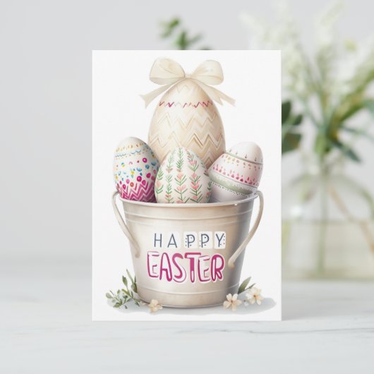 Ostereier Dankeskarte (Stehend Vorderseite)