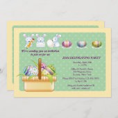 Ostereier-Dekoration Party Einladung (Vorne/Hinten)