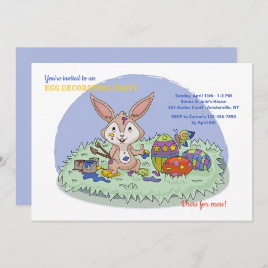 Ostereier-dekoratives Party Einladung (Vorne/Hinten)