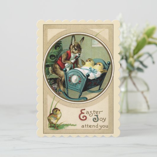 Ostereier Dekorieren Tee Party Einladung (Stehend Vorderseite)