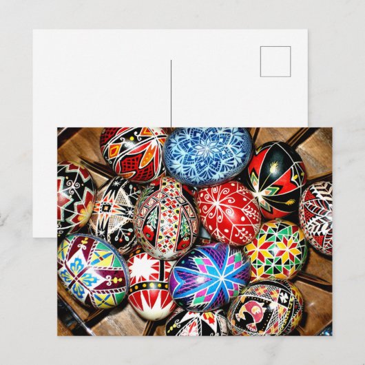 Ostereier der Ukraine Postkarte (Vorne/Hinten)