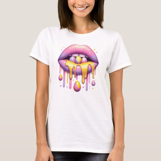 Ostereier, die Candy Lips trinken T-Shirt (Vorderseite)
