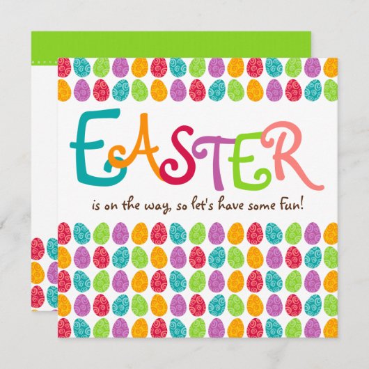 Ostereier Einladung (Vorne/Hinten)