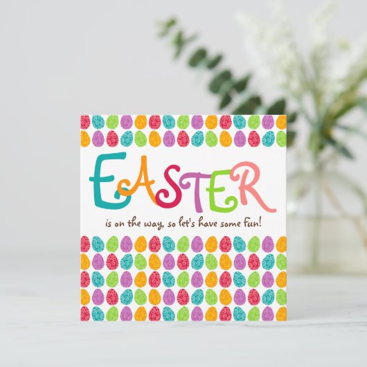 Ostereier Einladung (Stehend Vorderseite)