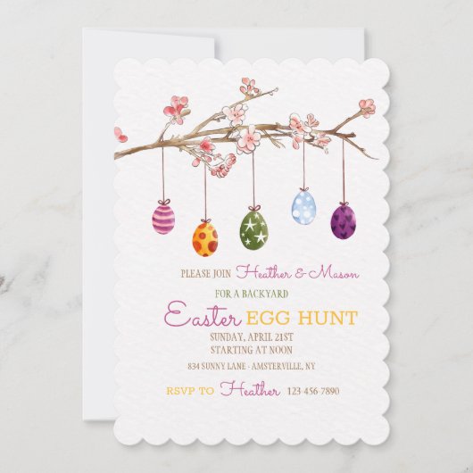 Ostereier Einladung (Vorderseite)