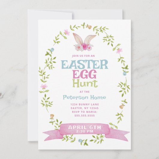 Ostereier Einladung (Vorderseite)