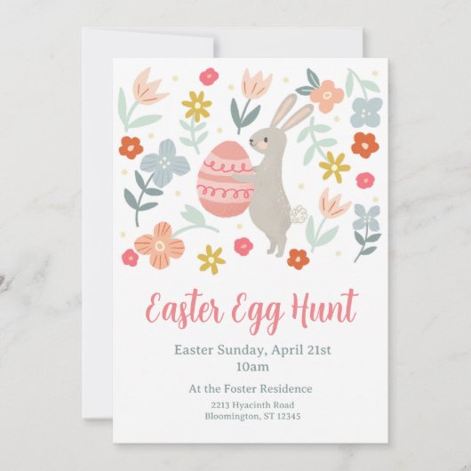 Ostereier Einladung (Vorderseite)