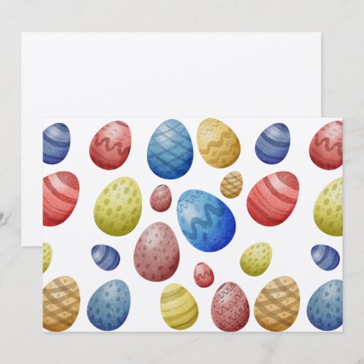 Ostereier  einladung (Vorne/Hinten)