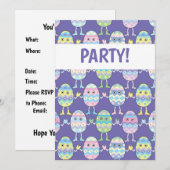 Ostereier - Einladung (Vorne/Hinten)