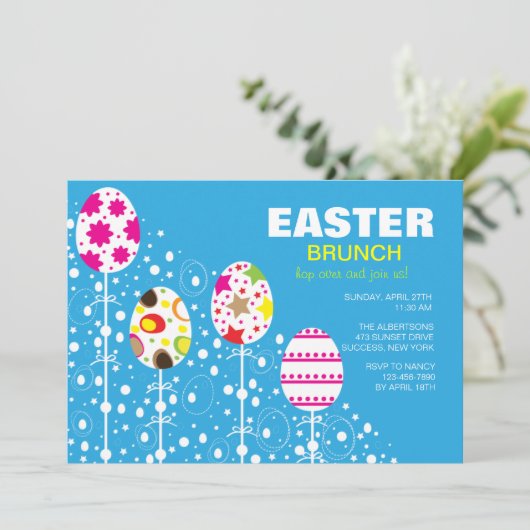 Ostereier: Einladung (Stehend Vorderseite)