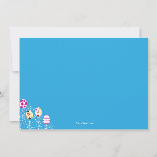 Ostereier: Einladung (Rückseite)