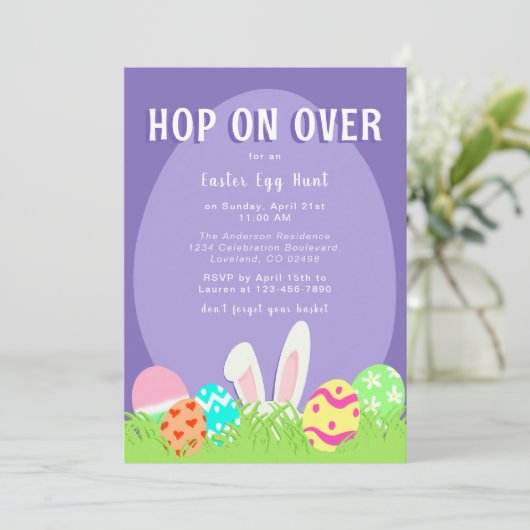 Ostereier Einladung (Stehend Vorderseite)