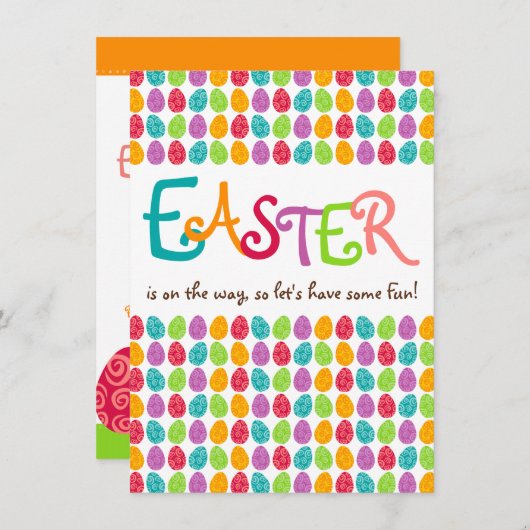 Ostereier Einladung (Vorne/Hinten)