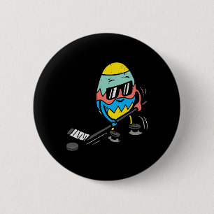 Ostereier Eishockey Niedlichen Sportler Männer Jun Button
