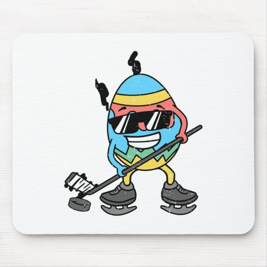 Ostereier Eishockey Niedlichen Sportler Männer Jun Mousepad (Vorne)
