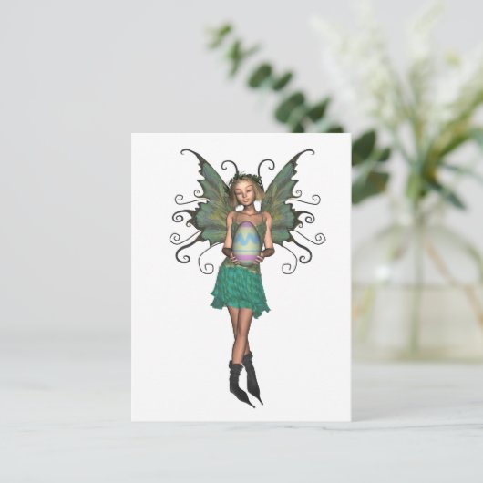 Ostereier Fairy Feiertagspostkarte (Stehend Vorderseite)