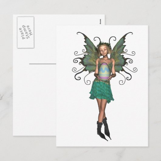 Ostereier Fairy Feiertagspostkarte (Vorne/Hinten)