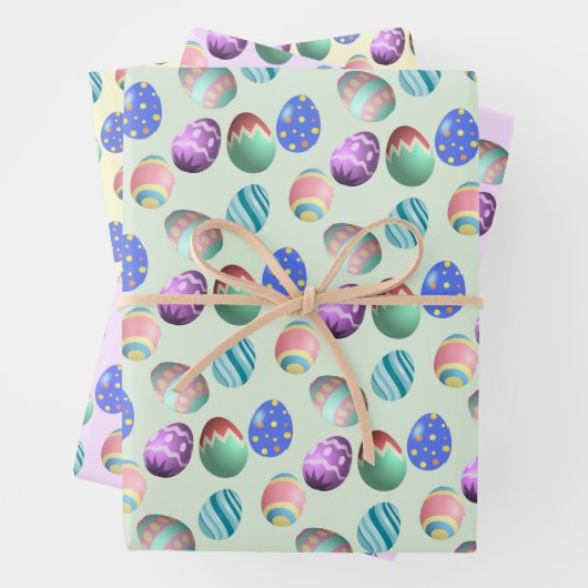 Ostereier, Färbeeier, Frühling, Ostereier, Party, Geschenkpapier Set (Beispiel)