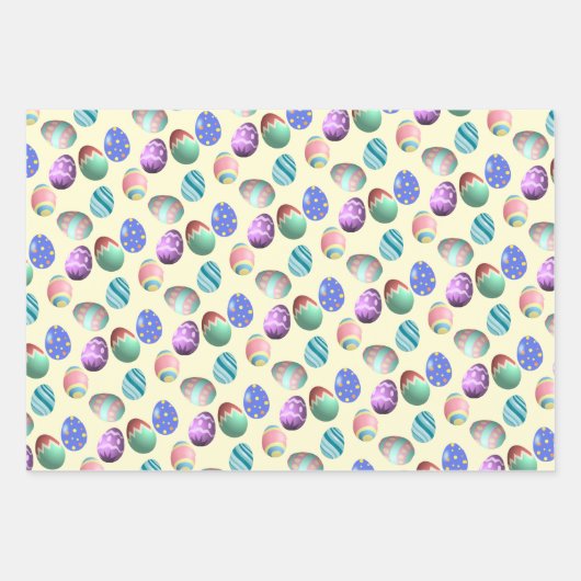 Ostereier, Färbeeier, Frühling, Ostereier, Party, Geschenkpapier Set (Vorderseite)