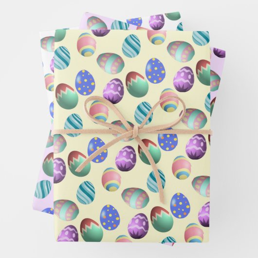 Ostereier, Färbeeier, Frühling, Ostereier, Party, Geschenkpapier Set (Beispiel)