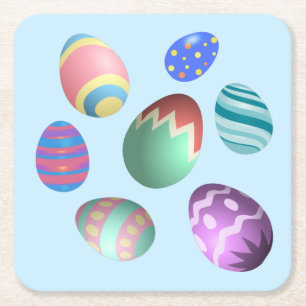 Ostereier, Färbeeier, Frühling, Ostereier, Party, Rechteckiger Pappuntersetzer