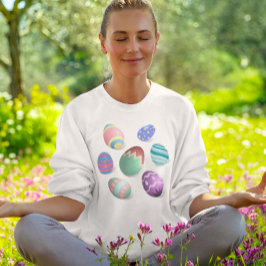 Ostereier farbenfroh dekorativ Ostereier Jagd Spaß T-Shirt