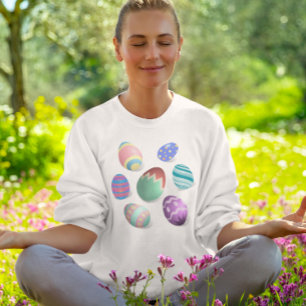 Ostereier farbenfroh dekorativ Ostereier Jagd Spaß T-Shirt