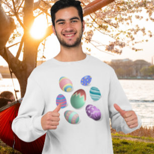 Ostereier farbenfroh dekoriert Ostereier Jäger Spa T-Shirt