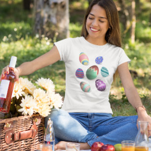 Ostereier farbenfroh dekoriert Ostereier Jäger Spa T-Shirt