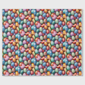 Ostereier farbenfroh für Kinder oder Erwachsene Geschenkpapier (Flach)