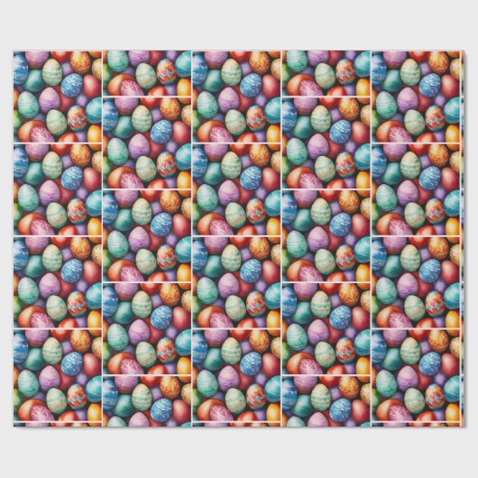 Ostereier farbenfroh für Kinder oder Erwachsene Geschenkpapier (Flach)