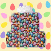 Ostereier farbenfroh für Kinder oder Erwachsene Geschenkpapier