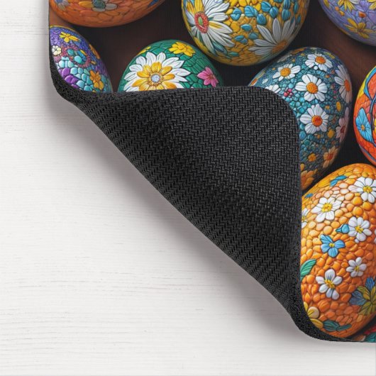 Ostereier - farbenfrohe Blume Mousepad (Ecke)