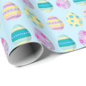 Ostereier - farbenfrohe Illustration - Geschenk Geschenkpapier (Rolleneckpunkt)