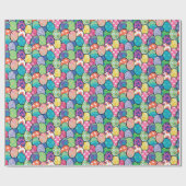 Ostereier farbenfrohe Muster Geschenkpapier (Flach)