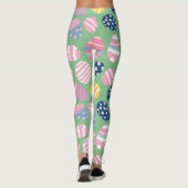 Ostereier farbenfrohe Muster Leggings (Rückseite)