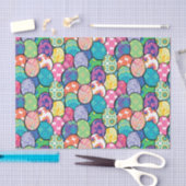 Ostereier farbenfrohe Muster Seidenpapier (Handwerk)
