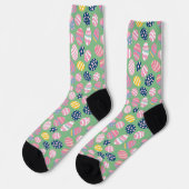 Ostereier farbenfrohe Muster Socken (Linkes Detail)