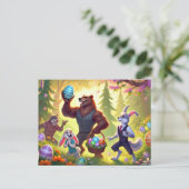 Ostereier-Feier der Waldfreunde Feiertagspostkarte (Stehend Vorderseite)