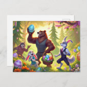 Ostereier-Feier der Waldfreunde Feiertagspostkarte (Vorne/Hinten)