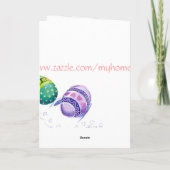 Ostereier Feiertagskarte (Rückseite)