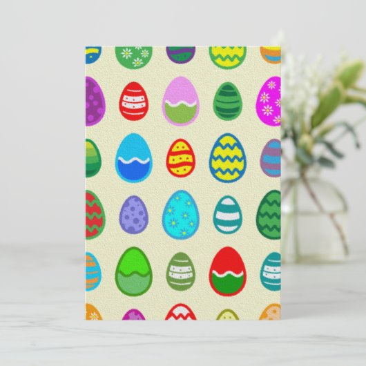 Ostereier Feiertagskarte (Stehend Vorderseite)