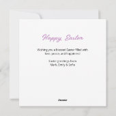 Ostereier Feiertagskarte (Rückseite)