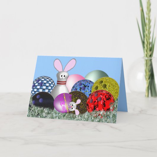 Ostereier ? feiertagskarte (Vorderseite)