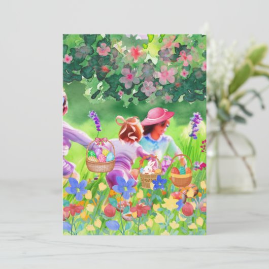 Ostereier Feiertagskarte (Stehend Vorderseite)