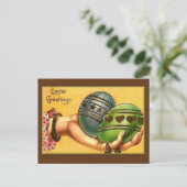 Ostereier Feiertagspostkarte (Stehend Vorderseite)